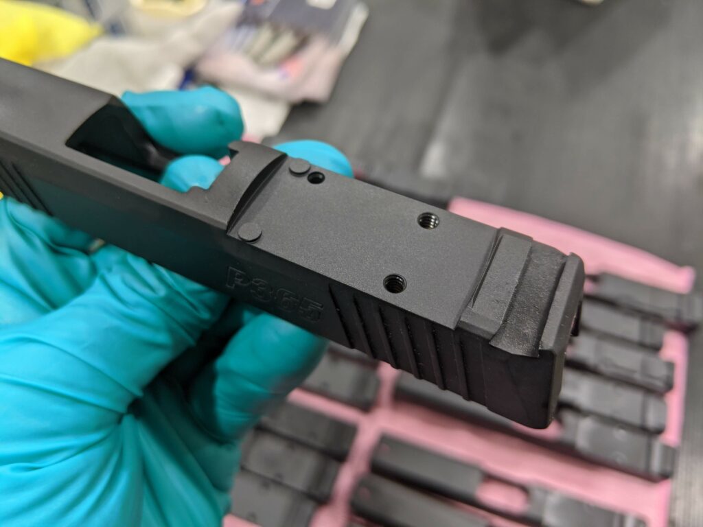 Black nitride slide detail