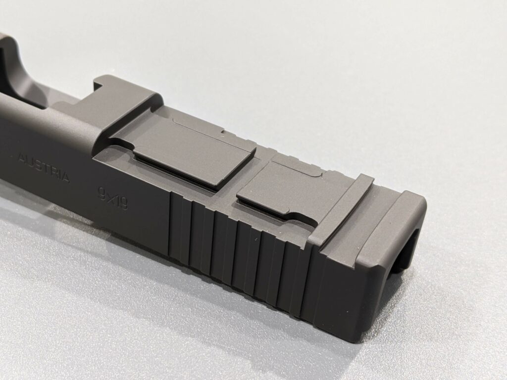 Cerakote color finish on a slide