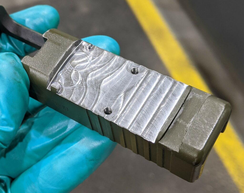 Raw machined optic cut, no finish