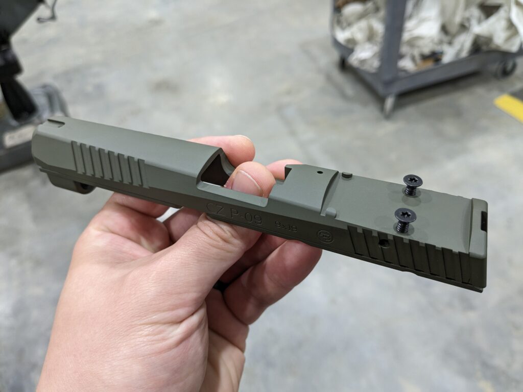 Cerakoted slide, full coverage