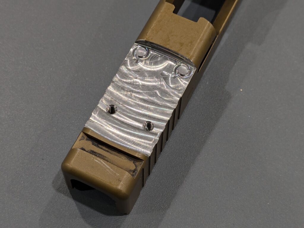 Uncoated slide showing machine marks